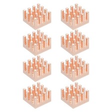 8 Pcs Copper Heatsink 9x9x6mm, Heat Sink Cooler Radiator for Raspberry Pi
