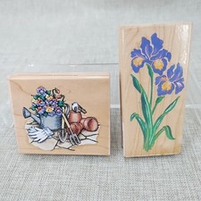 Rubber Stamp Stampendous V013 Garden Tools N023 Bold Iruses Watering Can Garden