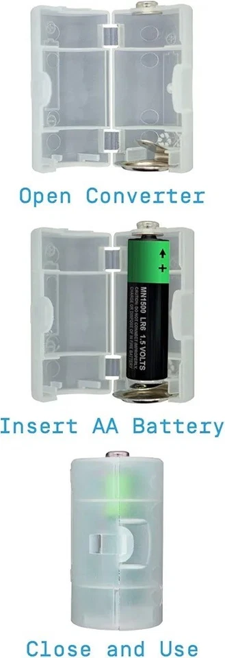 Popular Mechanics AA to C/D Battery Converters – 4-Pack Adapters for AA to C & D - Image 4 of 4