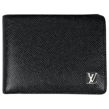Louis Vuitton Portefeiulle Multripru Bi-Fold wallet Taiga Noir Black M3029...
