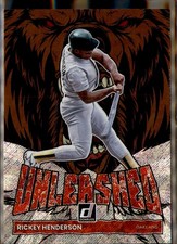 2022 Donruss #UL-17 Rickey Henderson Unleashed Rapture