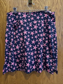 Golftini L Shooting Stars Pull On Tech Golf Skort Womens Tee & Scorecard Pocket