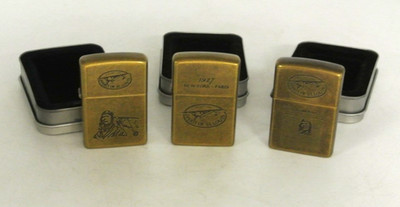 3x Zippo Feuerzeug Sammlung Spirit of St. Louis New York- Paris Charles Lindberg