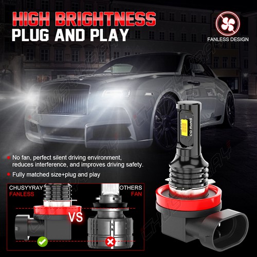 For Honda Civic 2006-2013 2014 Car 6000K Headlamps LED Lights + Fog Bulbs Combo - Picture 18 of 18