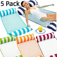 NEW Cepasei 5 Pack Inflatable Pool Floats Adult Size Water Hammock, Pool Rafts