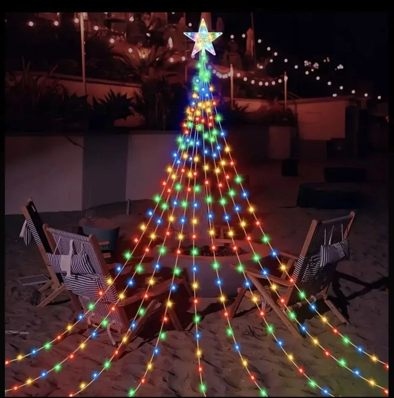 Outdoor Christmas Decor battery LED Star String Lights Waterfall Xmas Tree Light
Opens in a new wind