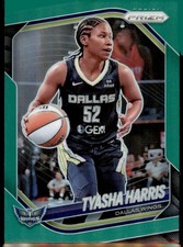 2025 Panini Prizm WNBA #130 Tyasha Harris Green Prizms Dallas Wings