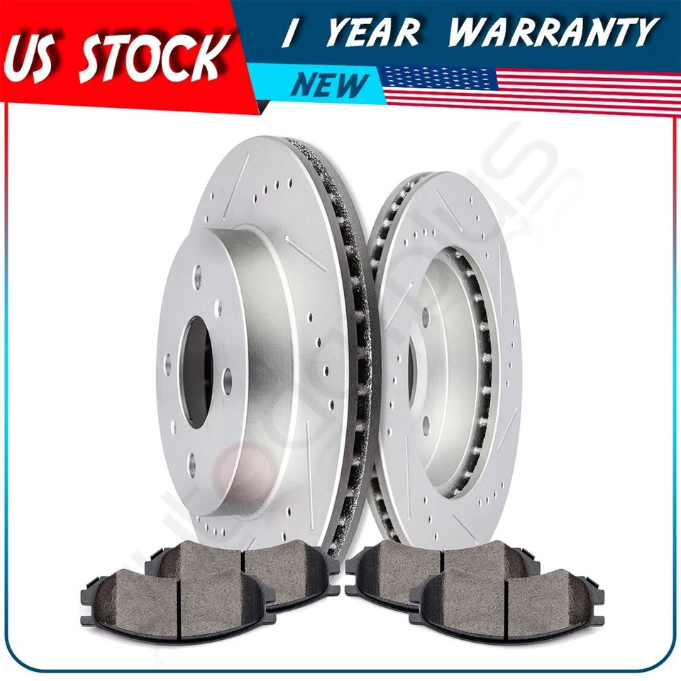 Rotores de freno delanteros y pastillas de cerámica para Saturn SC2 1993 1994 1995-2001 2002 Foto 2 de 4