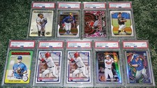 2022-2024 INSERT, BASE, &amp; PARALLEL ROOKIE RC LOT of (9) ~ ALL PSA 6-8
