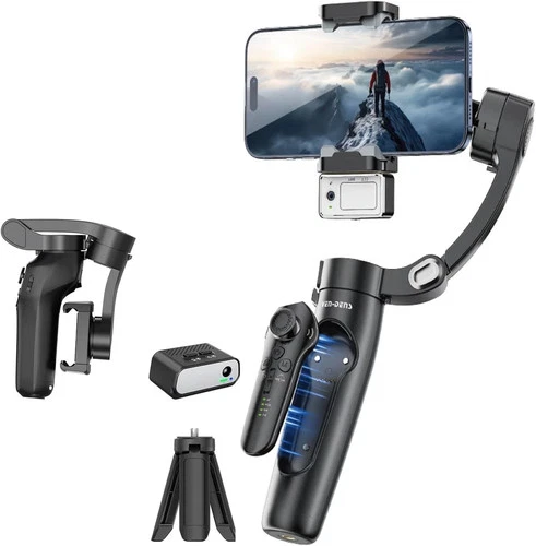 VEN-DENS VD-SS11 3-Axis Phone Gimbal Stabiliser, AI Tracking, Gesture Control
