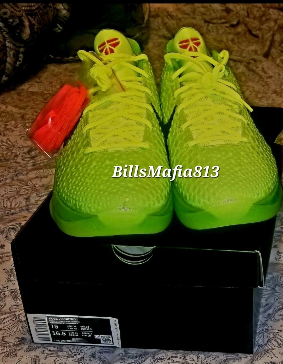 Size 15 - Nike Zoom Kobe 6 Protro Low Grinch for sale online | eBay