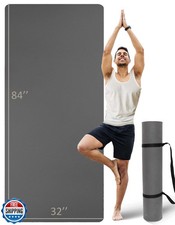 Extra Long and Wide Thick Yoga Mat for Tall Men and Women, 84'' x 32'' x 7mm