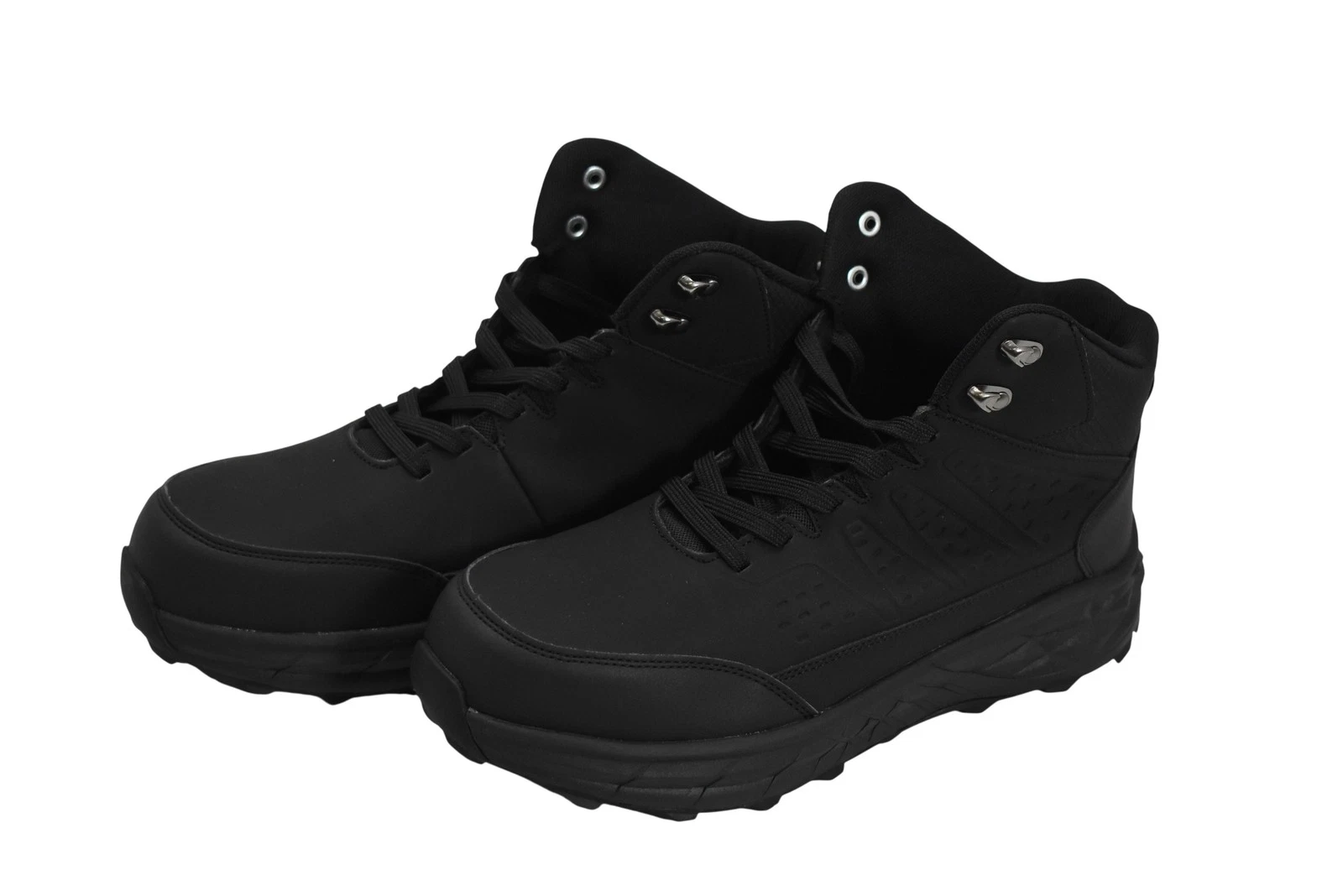 BLAPEK Boots Mens Size 9.5 Black Hiking Work Ankle Lace Up Trail Shoes