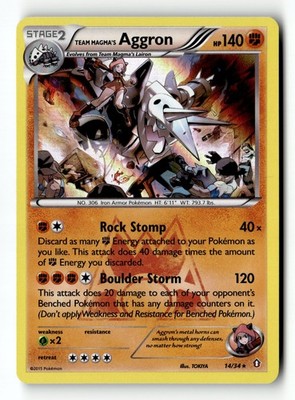 Pokemon Karte Team Magma's Aggron Holo LP Double Crisis 14/34