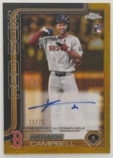 2025 Topps Gilded Collection Kristian Campbell Chrome Gold Auto /75 Red Sox