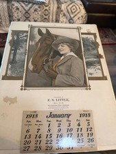 1918 Calendar E S Little Calendar