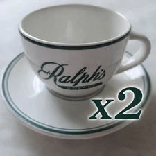 Ralph Lauren Ralph’s Coffee Cup & Saucer Set of 2 10oz Porcelain New Japan