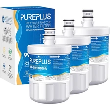 PUREPLUS RWF0100A Replacement Refrigerator Water Filter for LG LT500P - 3 PACK
