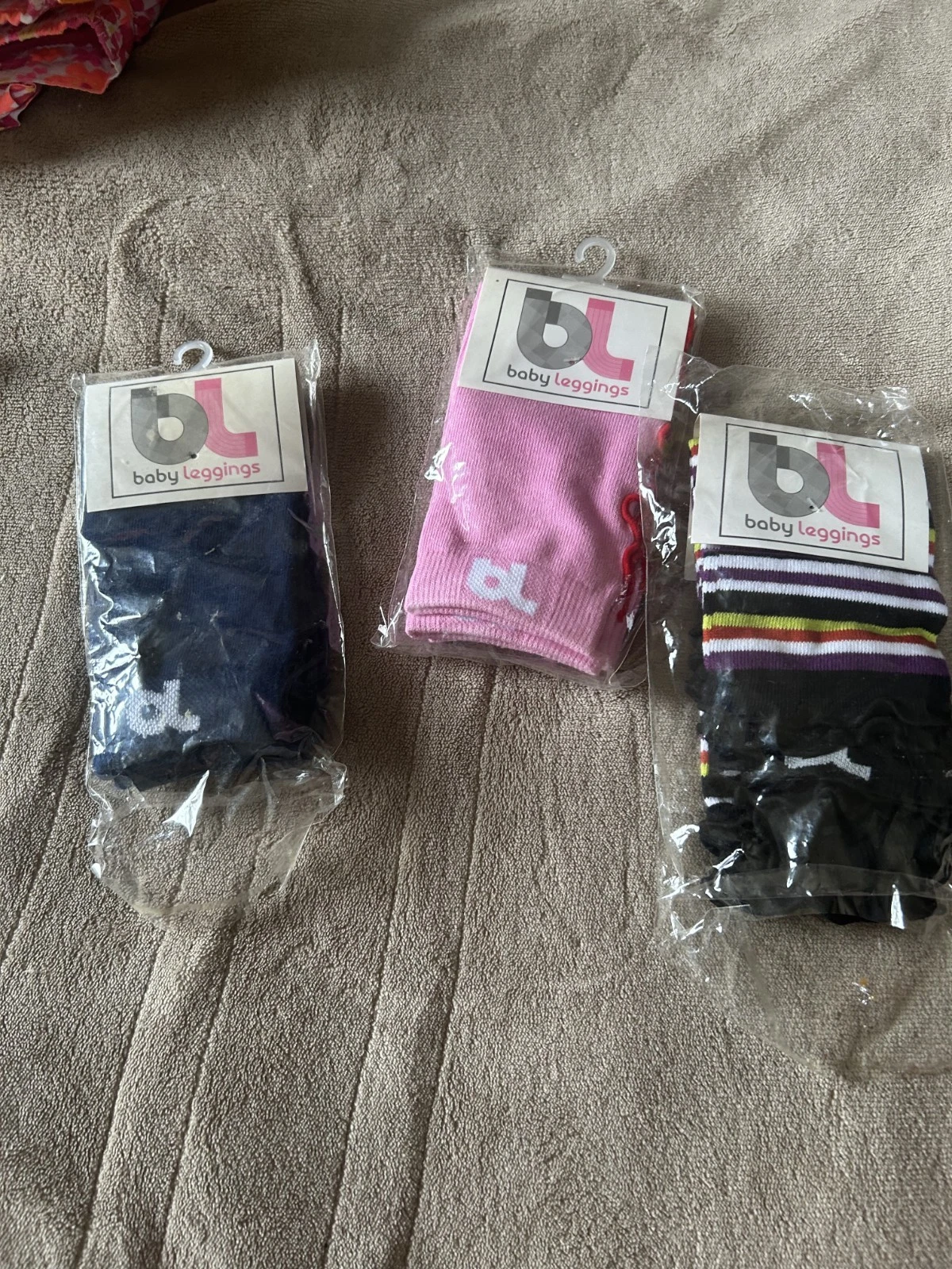BabyLeggings BL Infant Leg Warmers Lot Of 3 New NIP Unisex Cotton Stretch