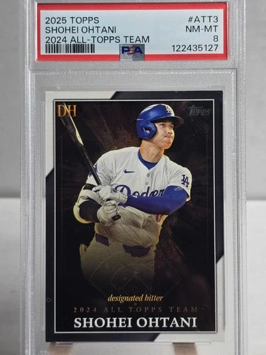 2025 Topps Series 1 - Shohei Ohtani 2024 All Topps Team #ATT-3 Dodgers PSA 8