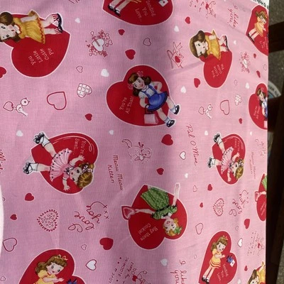 Holly Holderman Heart Toss Valentines Retro Girl Cotton Fabric 1 Yard Lakehouse