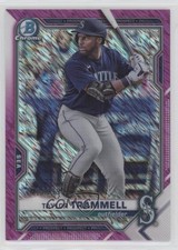 2021 Bowman Chrome Prospects Fuchsia Shimmer Refractor /199 Taylor Trammell 2z3