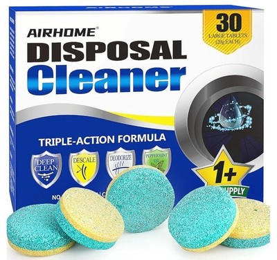 Airhome Garbage Disposal Cleaner and Deodorizer Tablets 30-Count Box Brand New