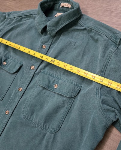 Vintage FieldMaster Shirt Mens XL Green Flannel Button Down Made in USA - Picture 7 of 9