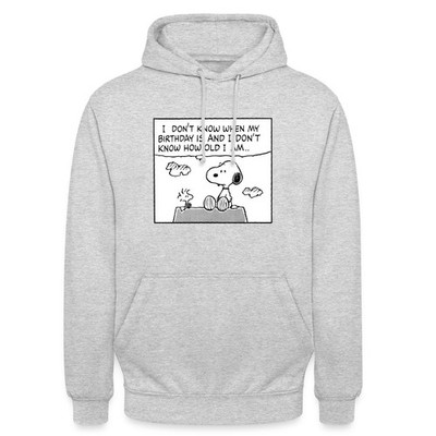 Peanuts Design Geburtstag Mit Spruch Und Snoopy Unisex Hoodie