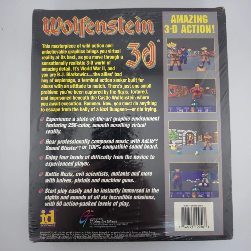 Wolfenstein 3D (Black Box), 1995, Big Box, New & Sealed - Image 3 of 4