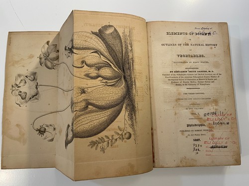 Barton: Elements of Botany, 3rd ed, 2 vol, 1827, ex-Lilly library, all 40 plate