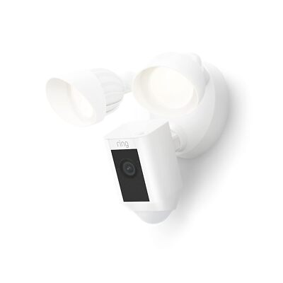 New Ring Floodlight Cam Wired Plus w. motion-activated 1080p HD video, Expedited