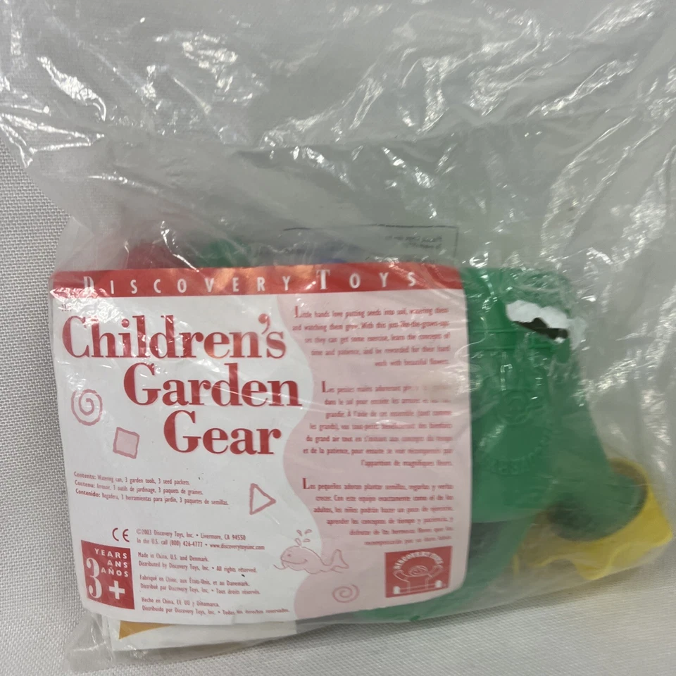 Discovery Toys Children's Garden Gear Watering can shovel hand tools seeds NOS - Image 2 of 4