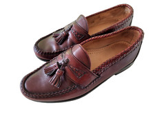 ALLEN EDMONDS Maxfield Men's Burgundy Tassel Loafer Size 8.5 E Made In USA