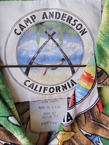 Vintage Ladies Hawaiian Aloha Camp Anderson California Shirt Size Petite S - Picture 3 of 17