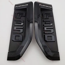 Fits 2017-2022 DRIVER &PASSANGER Emblems Replacement F350 Platinum Gloss Black