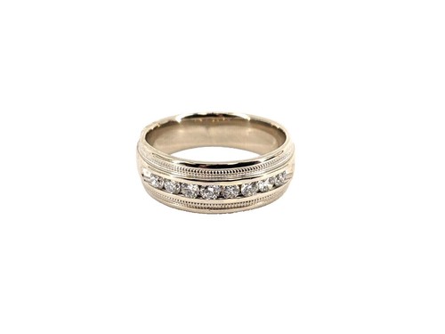 10.5K Yellow Gold 12.5K White Gold .06ctw Diamond 