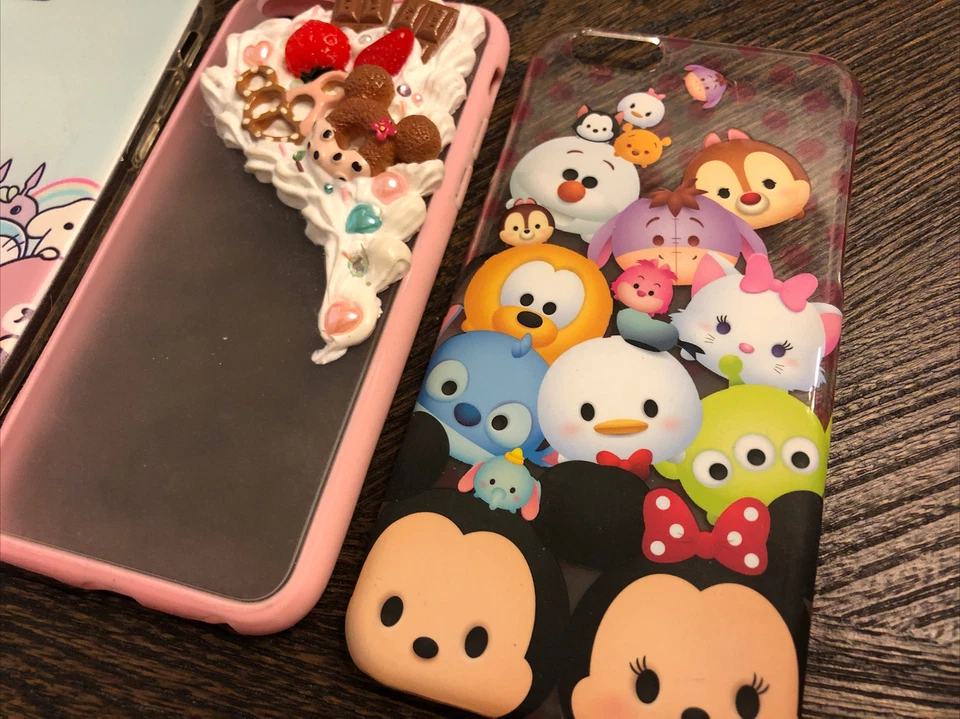 LOTE DE 4 fundas para teléfono iPhone 6/6s dibujos animados Sailor Moon Luna anime Disney TsumTsum Foto 3 de 4