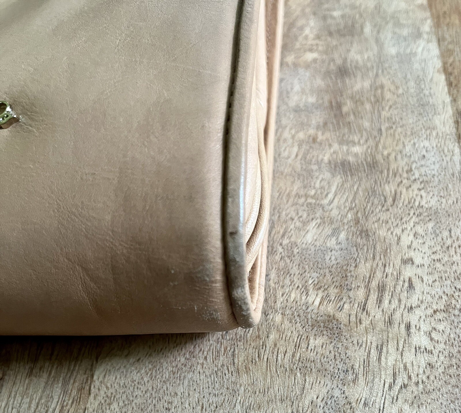 Tre Vero Leather Bag Purse Nude Beige With Remova… - image 6