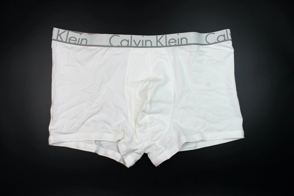 Calvin Klein CK id men white cotton stretch low rise trunk