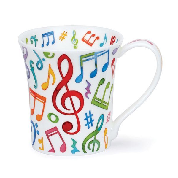 Jura Music Upbeat Mug by Dunoon - Music Gift - Music Themed China Mug