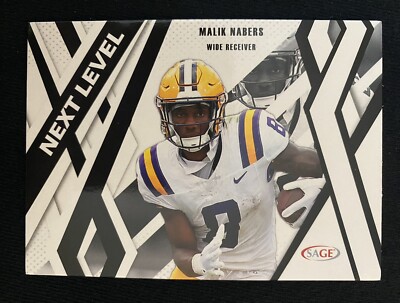 2024 Sage Football Next Level Black Malik Nabers #87 LSU Tigers/New York  Giants