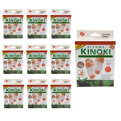 KIYOME KINOKI 100 Stück Kinoki Kiyome Fuss Pflaster Fuß Pads Tipp nur Natürliche Inhalt TCM