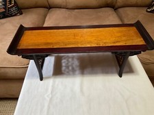 Small vintage Oriental wood dislay table