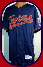 MINNESOTA TWINS MAJESTIC  FLEX BASE BUTTON DOWN JERSEY ADULT SIZE 48 NWOT