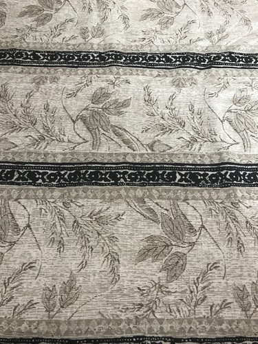 Skyel Enterprises 2267 Fabric Brown Black Leaves Branches Drapery 120�x128� MCM - Bild 8 von 9