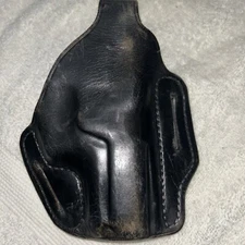 Custom Tauris Black Leather High Ride Thumb Break Holster for RH Semi Auto