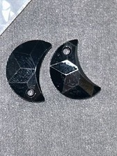 2 Swarovski Crystal JET MOON 16mm B6