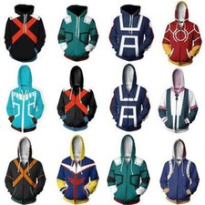 My Hero Academia Boku No Hoodie Jacket Midoriya Izuku Deku Coat Hooded Sweater