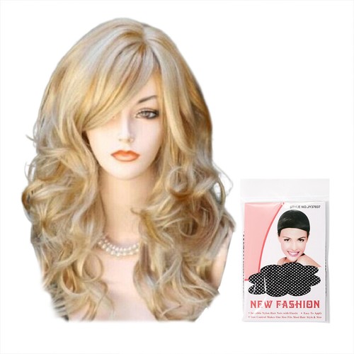 Women's Fashion Long Curly Anime Hair Wavy Full Wig Party Stage Cosplay Costume - Picture 3 of 9